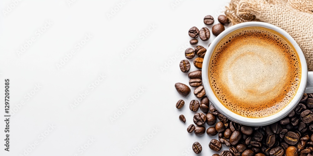Fototapeta premium Coffee drink banner