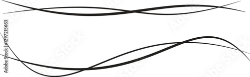 Wavy Lines, Free Flowing Lines, Curvy Lines, Ribbon-like, Swirly Lines, Hand-drawn Lines, Abstract Lines, Graceful and Whimsical Lines, Spiraling Designs, Line Sketch