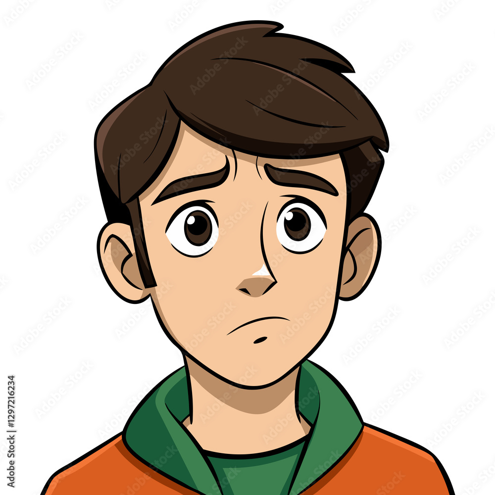 Obraz premium sad young man portre