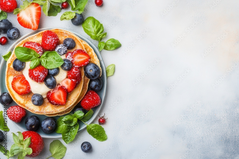 Pancakes food banner Pancakes food banner