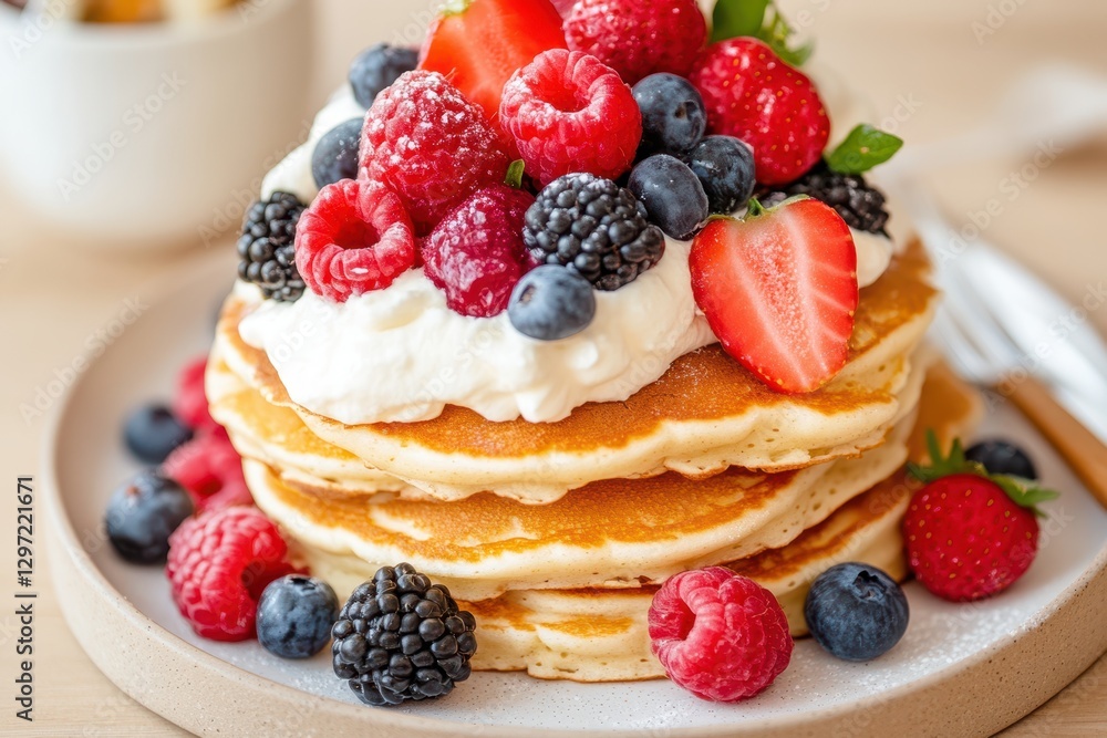 Pancakes food banner Pancakes food banner