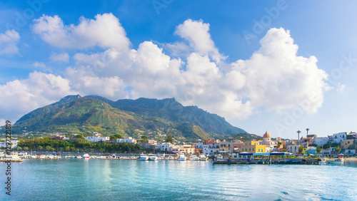 Fototapeta Naklejka Na Ścianę i Meble -  Ischia Island and panoramic view of Forio village. Campania, Italy