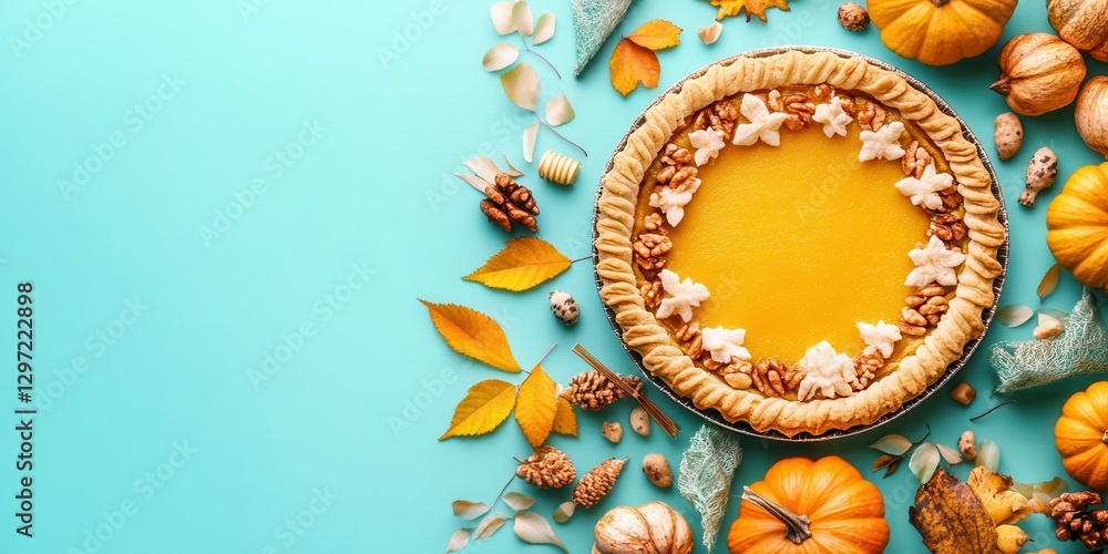 Pumpkin pie food banner Pumpkin pie food banner