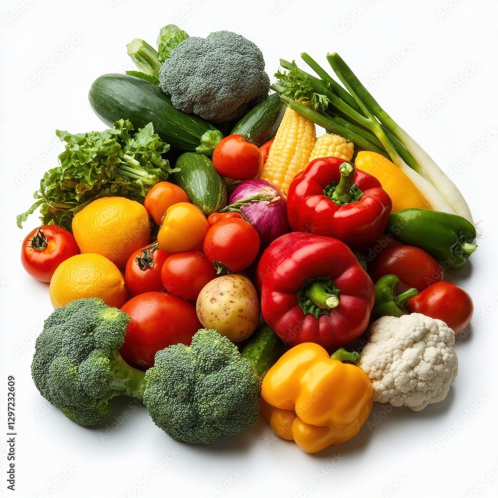 A variety of colorful vegetables and fruits A variety of colorful vegetables and fruits