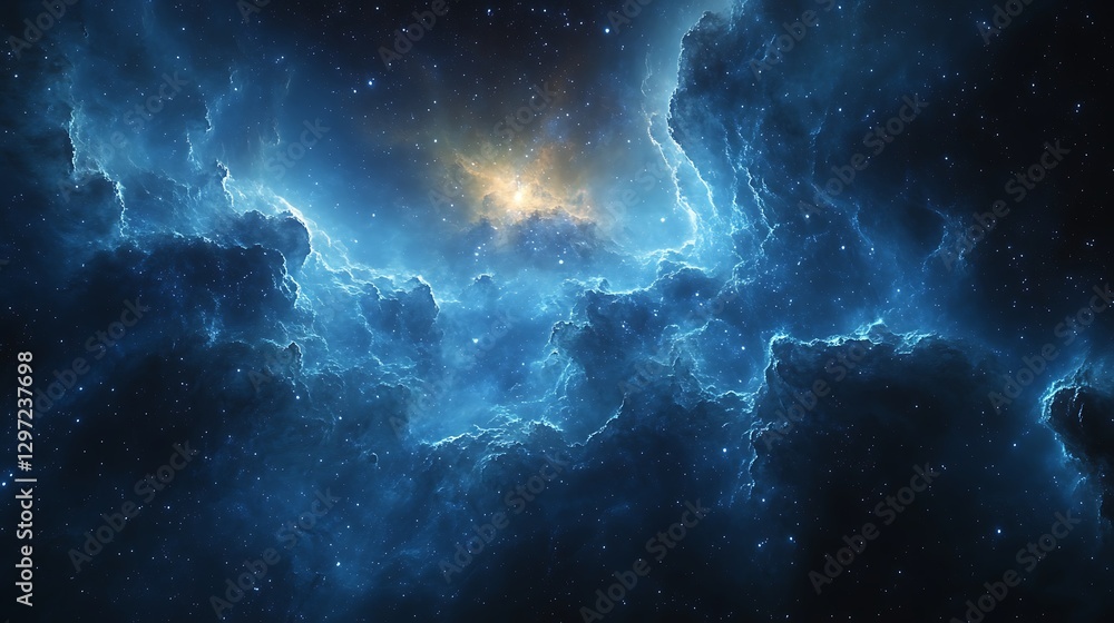 Fototapeta premium Cosmic galaxy with glowing nebula high resolution hd image