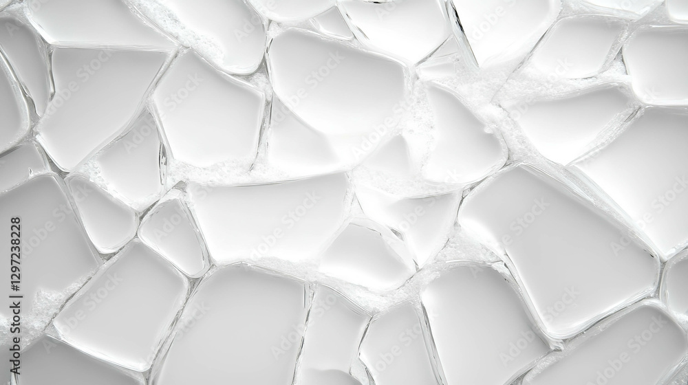 Abstract background of broken glass shards on light surface Abstract background of broken glass shards on light surface