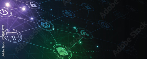 Cyber security technology concept and virus protection