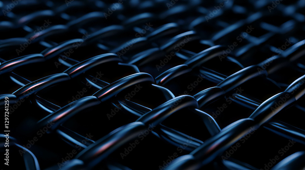 Dark chain link fence texture with abstract metallic design for background Dark chain link fence texture with abstract metallic design for background