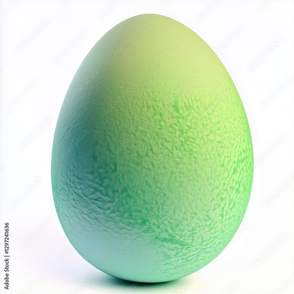 Handmade Easter egg colored with green gradient isolated on a white background. Handmade Easter egg colored with green gradient isolated on a white background.