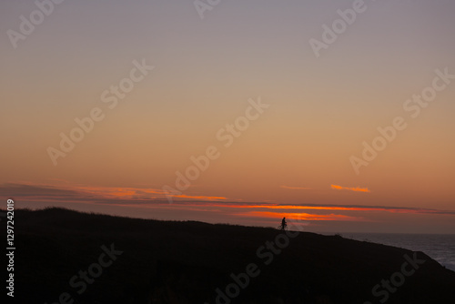 A sunset in the wilderness of California.