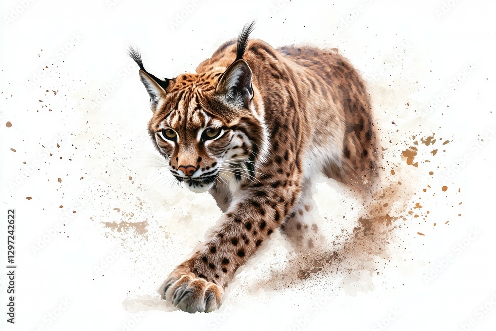 Fototapeta premium Cat is walking through the sand