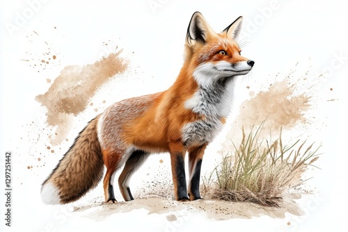 Wallpaper Mural Fox stands in the sand, looking at the camera Torontodigital.ca