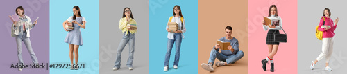 Set of different people wit...