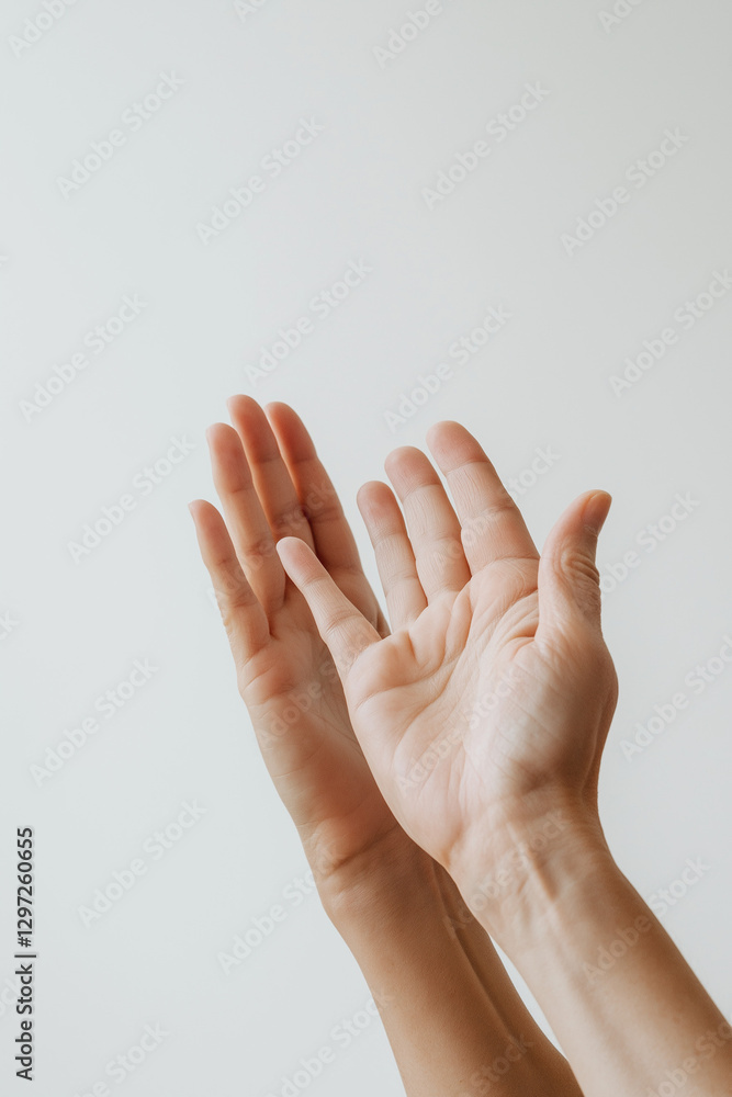 Hände heben sich symbolisch für Frieden und Einheit auf neutralem Hintergrund
Hände heben sich symbolisch für Frieden und Einheit auf neutralem Hintergrund