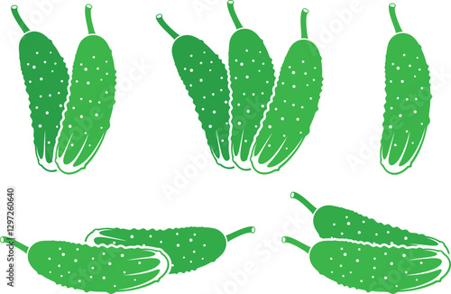 Cucumber logo. Isolated cucumber on white background