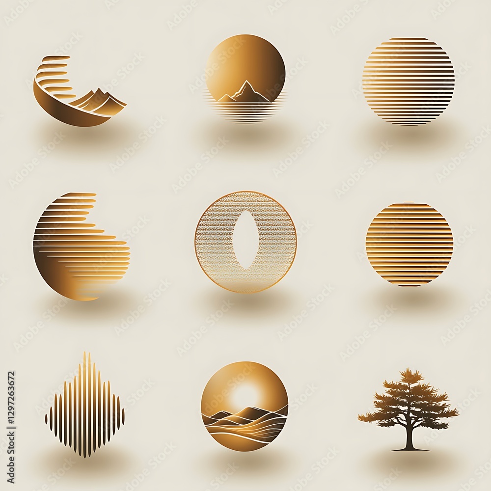 Fototapeta premium Sleek abstract flame logo collection high resolution hd image