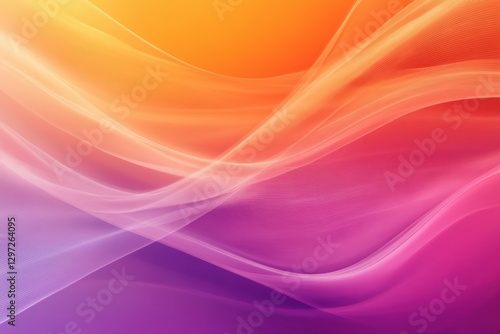 Wallpaper Mural Soft Waves of Colorful Light Flowing in Gradients of Orange, Pink, and Purple Tones Torontodigital.ca
