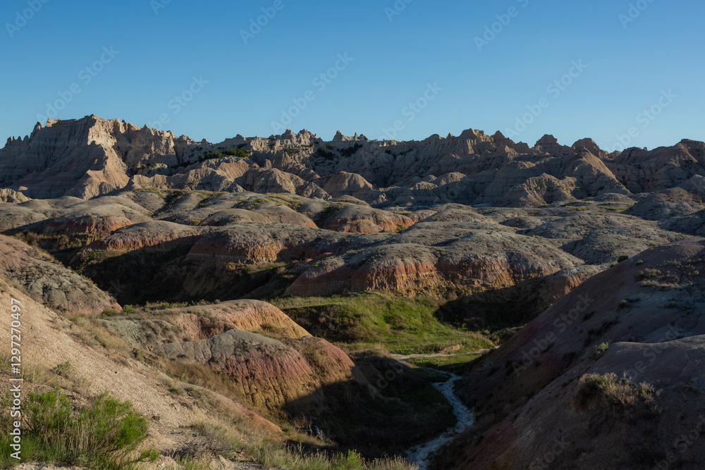 Obraz premium Stretches of the badlands in South Dakota.