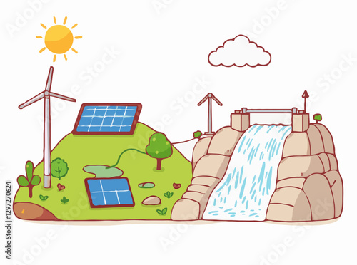 Renewable Energy Sources: Solar Power and Hydroelectricity