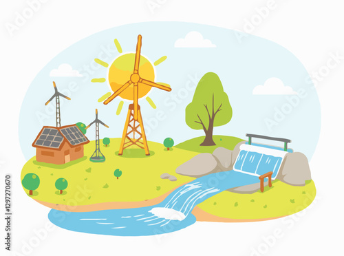 Renewable Energy Sources: Solar Power and Hydroelectricity