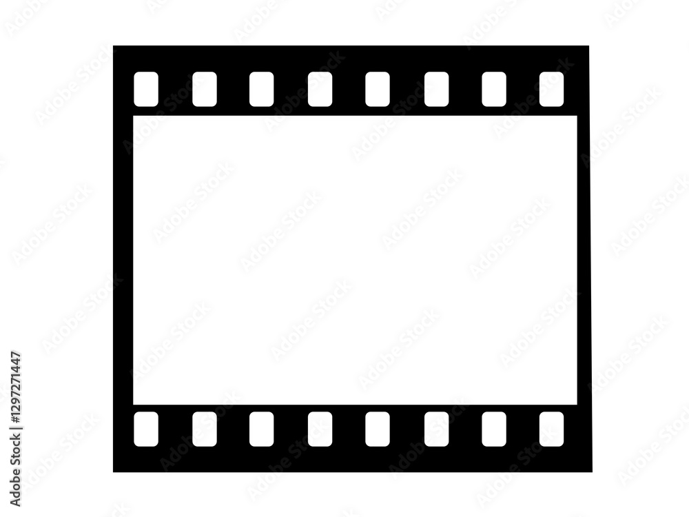 3D Film Strip: Classic Cinema Template in Black on transparent 3D Film Strip: Classic Cinema Template in Black on transparent