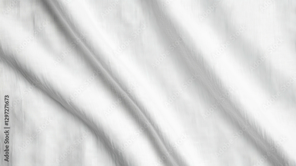 Fototapeta premium Subtle off white linen texture background for design and decoration