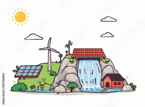 Renewable Energy Sources: Solar Power and Hydroelectricity