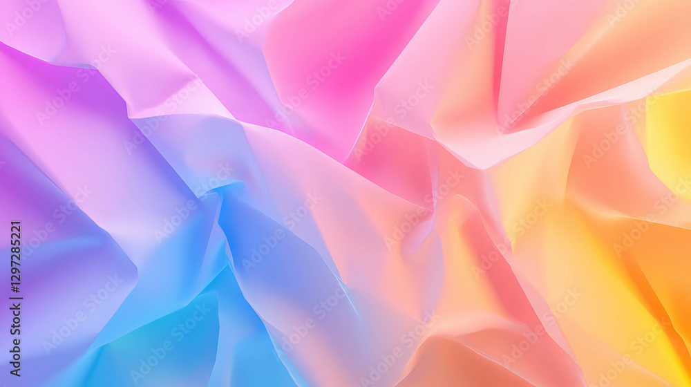 Obraz premium Vibrant pastel rainbow gradient background for creative design projects