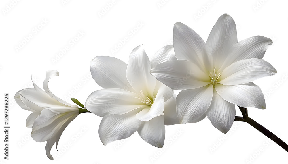 Obraz premium white flower isolated on transparent background cutout