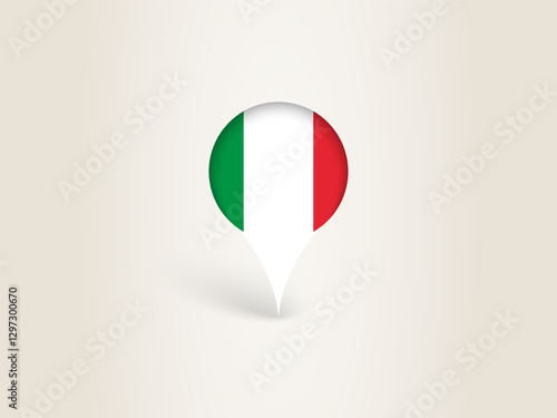 Free Download Pin Icon with Italy National Flag. - GFXLoad