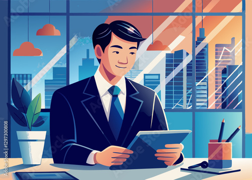 businessman in office