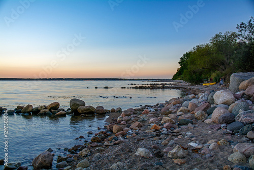 Fototapeta Naklejka Na Ścianę i Meble -  dawn at Baltic Sea near Klein Waabs, Germany