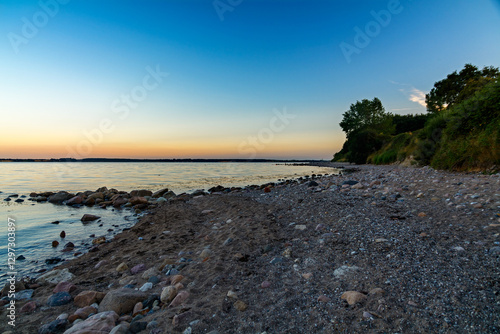Fototapeta Naklejka Na Ścianę i Meble -  dawn at Baltic Sea near Klein Waabs, Germany