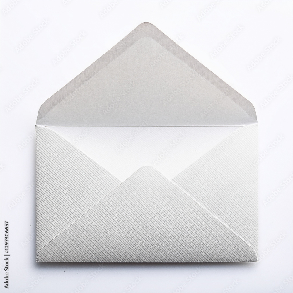 White paper envelope isolated on white background White paper envelope isolated on white background