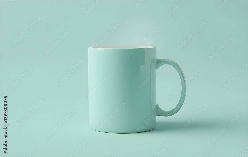 Obraz premium Blank Ceramic mint green Mug Mockup for Custom Design, Firefly mint green coffee mug mockup, mug mockup, mint green cup