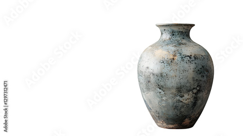 Ceramic vase on a white background.