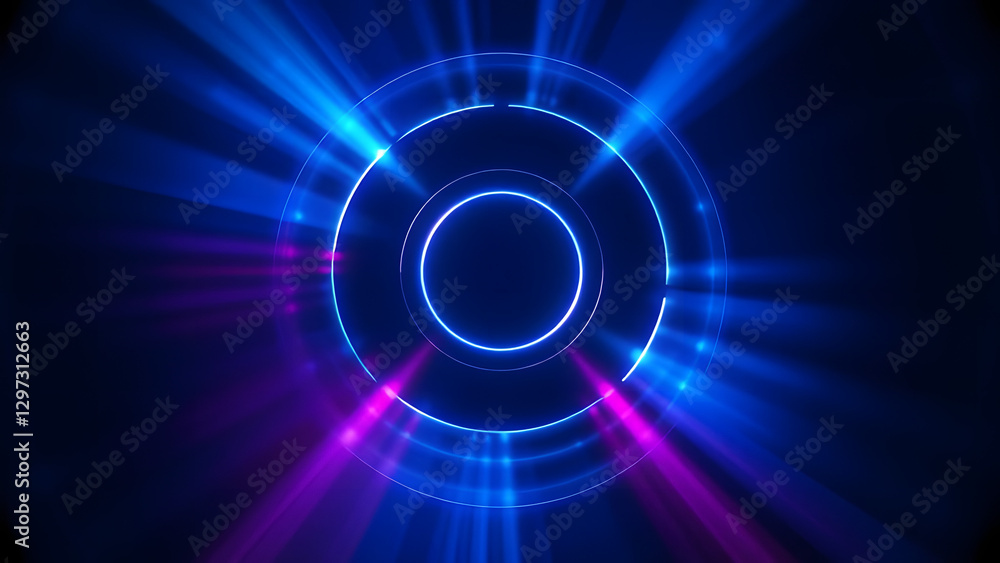 Glowing red power button icon on black background representing digital technology and internet concept Glowing red power button icon on black background representing digital technology and internet concept