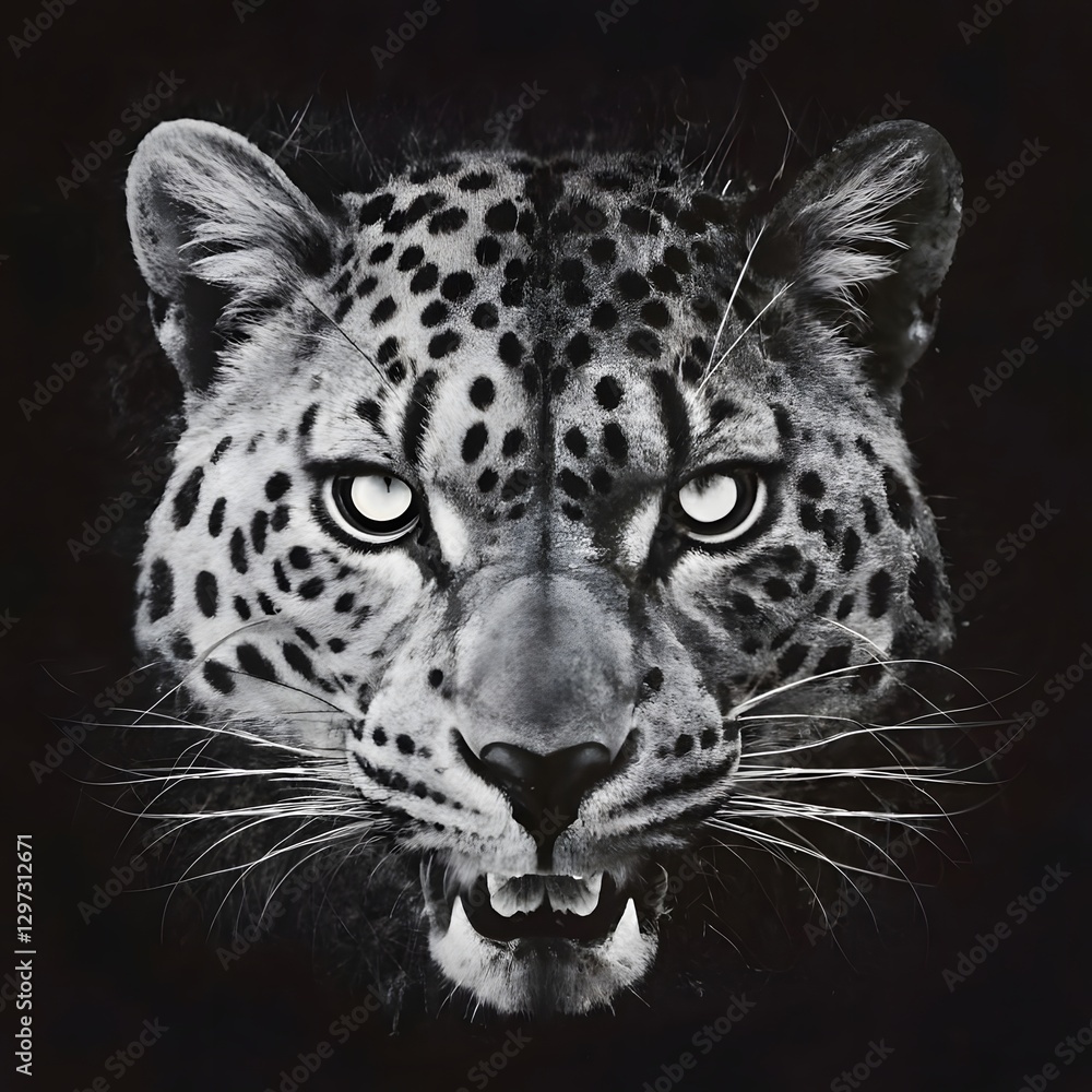 Fierce Leopard Art – Power, Strength, and Transformation Design