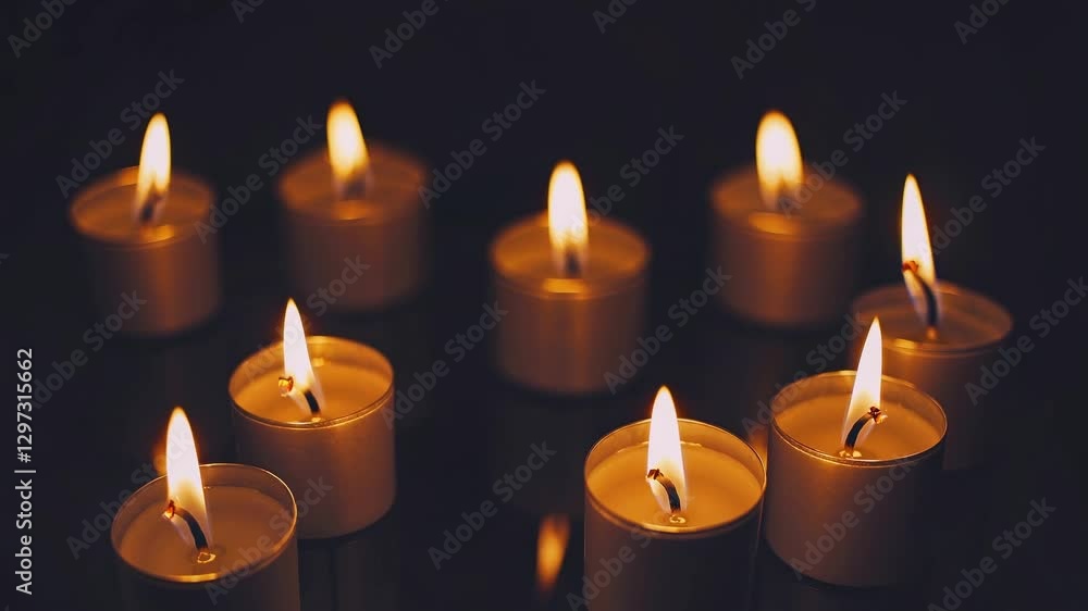 Soft light of candles creates cozy atmosphere. Perfect shots for romantic projects and commercials Soft light of candles creates cozy atmosphere. Perfect shots for romantic projects and commercials