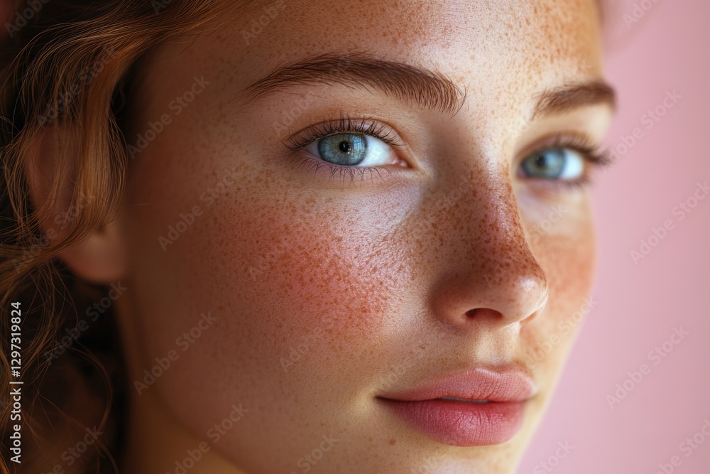Close-up of Woman with Freckles Close-up of Woman with Freckles