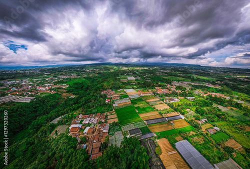 The picturesque countryside scenery is breathtaking.