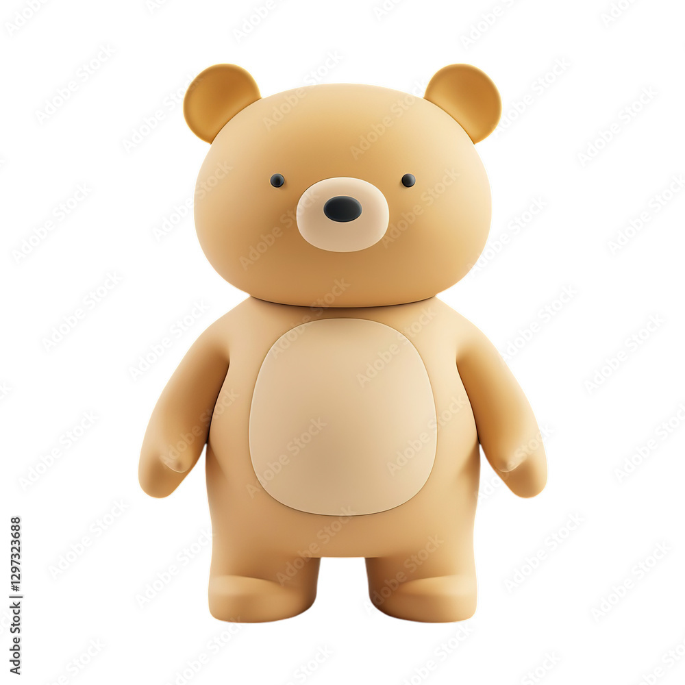 3D Animated Teddy Bear on Transparent Background 3D Animated Teddy Bear on Transparent Background