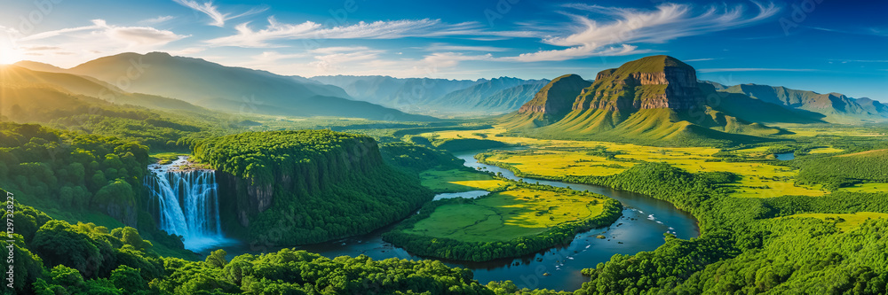 Fototapeta premium stunning nature picturesque Cameroon, sunny summer day