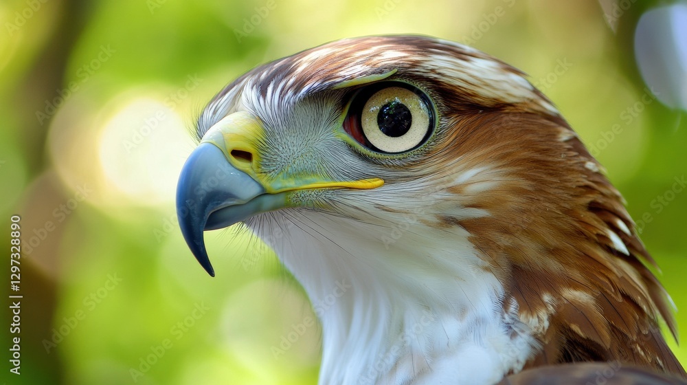 Fototapeta premium A beautiful short-toed eagle with a spectacular eye 