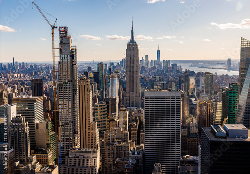The Empire State Building in New York City.