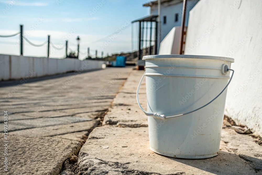 Naklejka premium empty beach bucket
