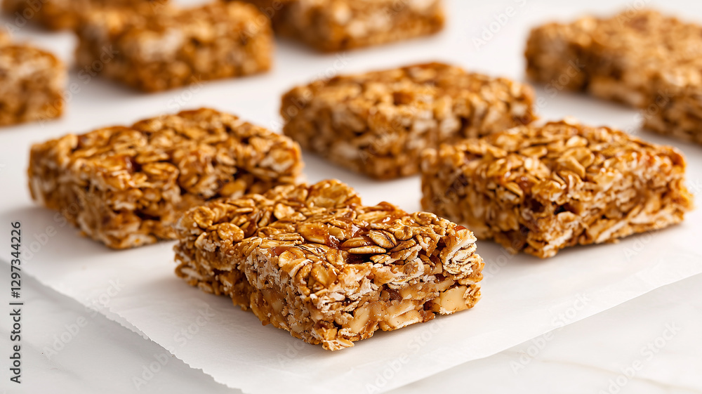 Partially Eaten Granola Bars on a White Background
Partially Eaten Granola Bars on a White Background