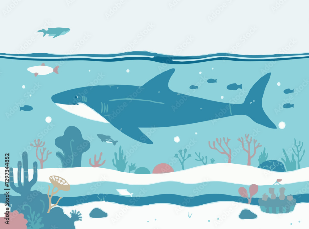 Obraz premium Endangered Wildlife Habitat Loss Vector