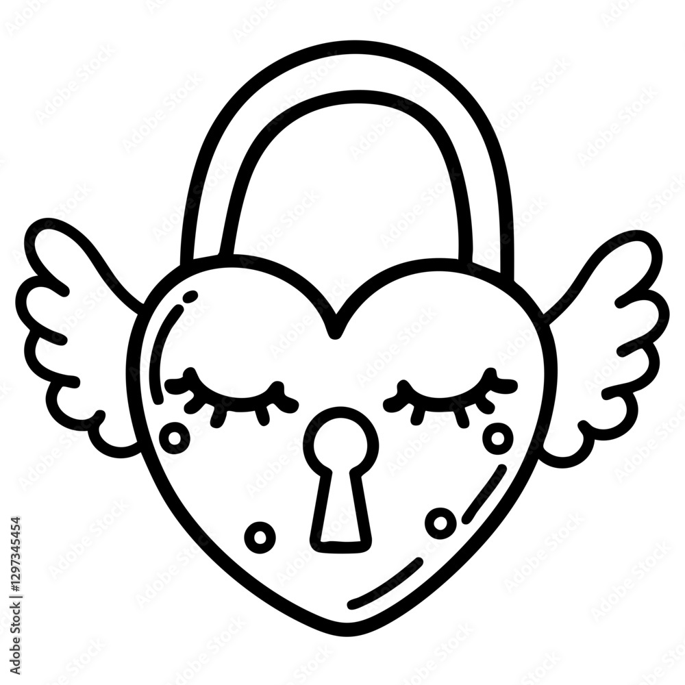doodle love line art coquette style key lock clipart hand drawn black and white outline doodle love line art coquette style key lock clipart hand drawn black and white outline
