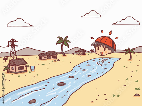 Heatwaves and Heat Stress: Global Warming Impact Vector